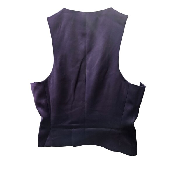 Designer Jason Wu Purple Satin Sleeveless Tailored Vest 10 Quiet Luxury Boho - Picture 4 of 14